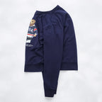 Polo Ralph Lauren ポロベア 前V スウェット トレーナー M ネイビー USA ホッケー コットン クルーネック