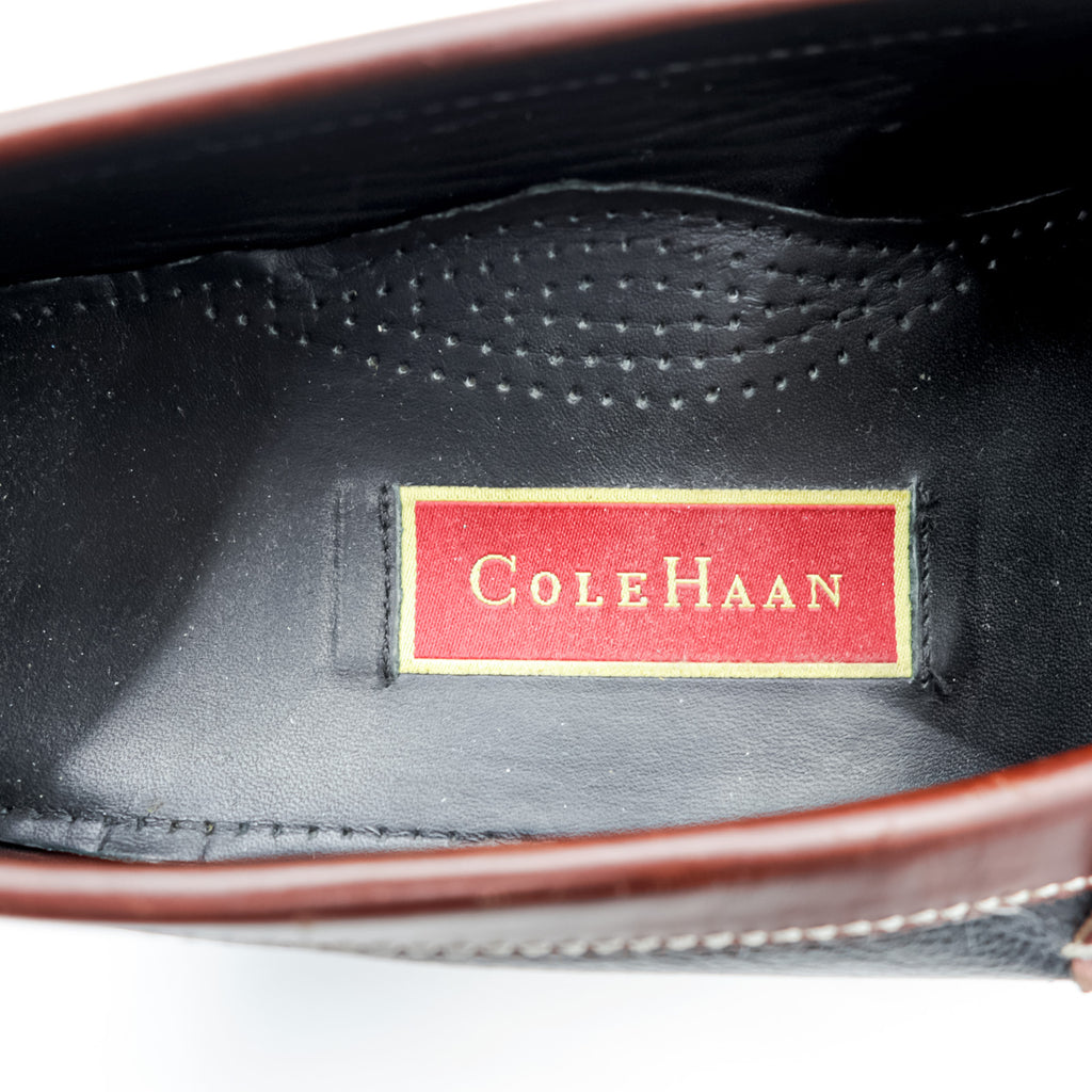 Cole Haan Fringe Tassel Loafers US10 Brown, Black 02997