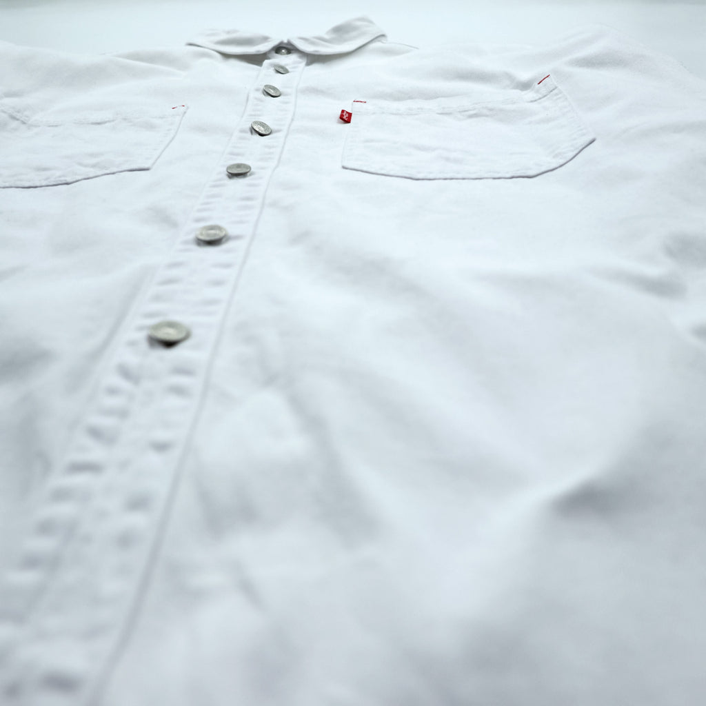 Levi's 90年代 ワークシャツ 長袖 デニムシャツ XL ホワイト 胸ポケット 60560 1352