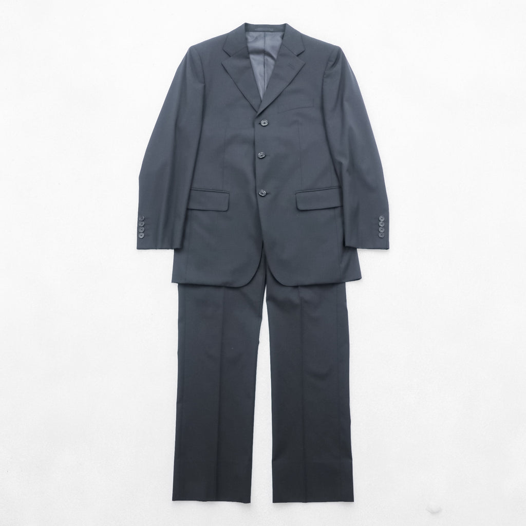 BURBERRY BLACK LABEL Made in Japan 3-Button Suit Set, Size M, Black, BMD11-206-09, Wool