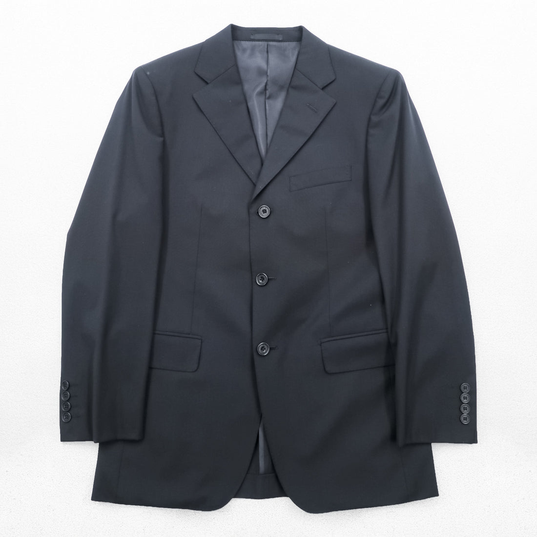 BURBERRY BLACK LABEL Made in Japan 3-Button Suit Set, Size M, Black, BMD11-206-09, Wool