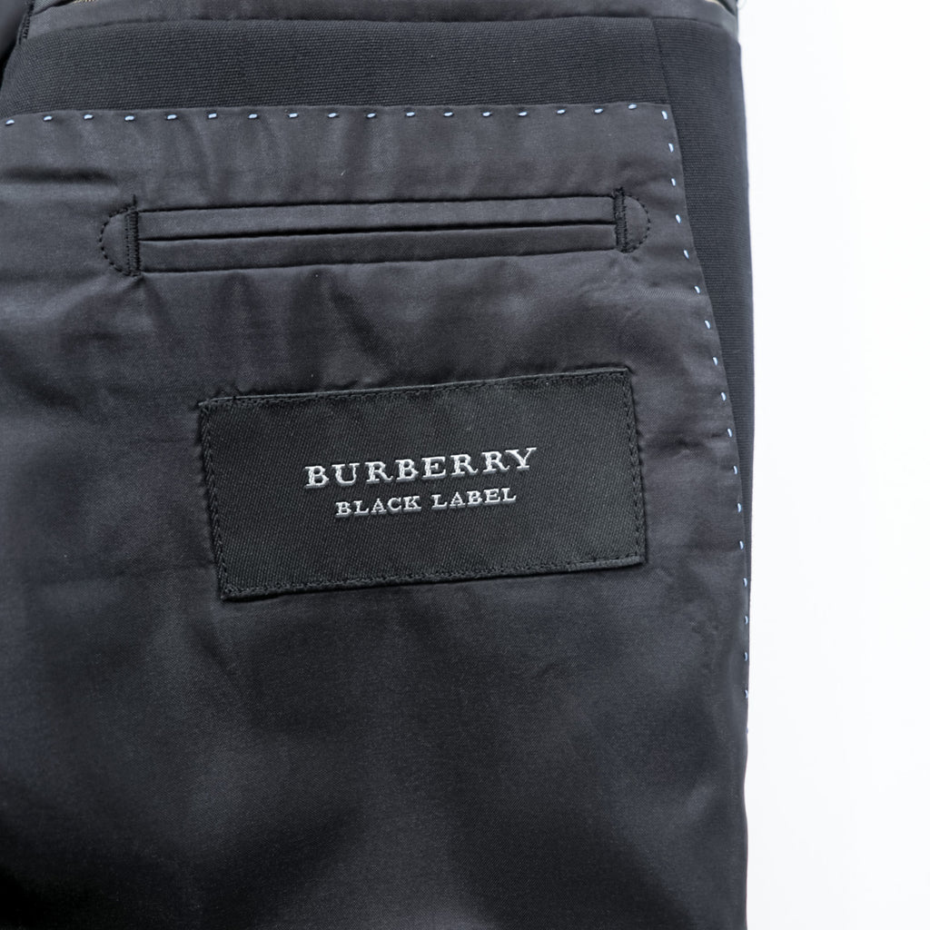 BURBERRY BLACK LABEL Made in Japan 3-Button Suit Set, Size M, Black, BMD11-206-09, Wool