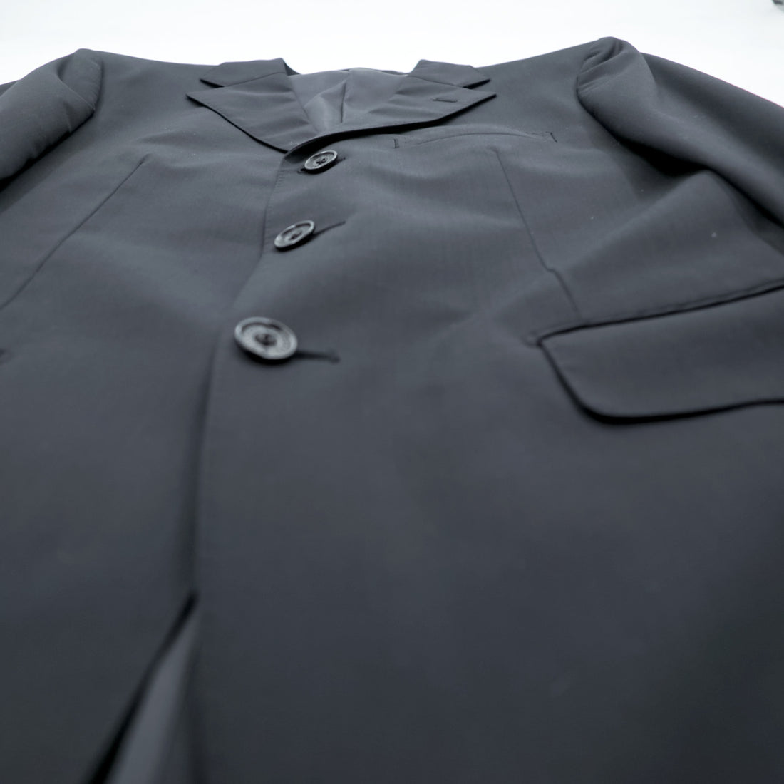 BURBERRY BLACK LABEL Made in Japan 3-Button Suit Set, Size M, Black, BMD11-206-09, Wool