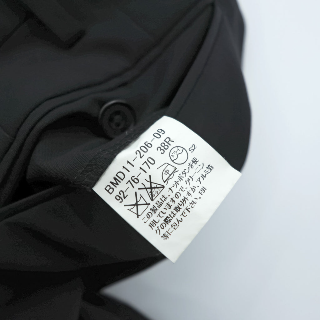 BURBERRY BLACK LABEL Made in Japan 3-Button Suit Set, Size M, Black, BMD11-206-09, Wool