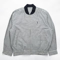 Vintage 90s Yves Saint Laurent pour homme Checked Bomber Jacket YSL Logo Embroidery Size 100 L