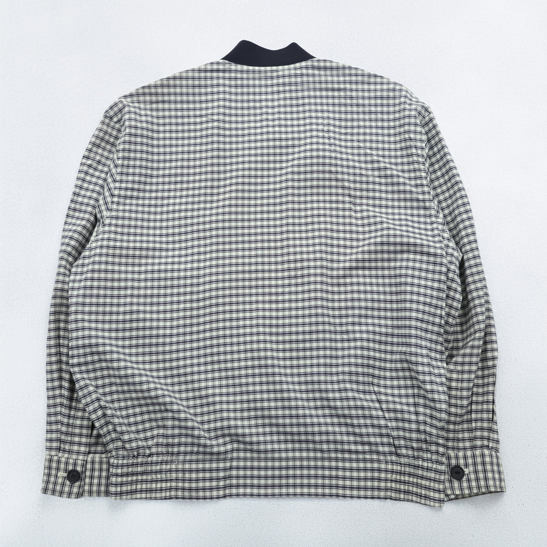 Vintage 90s Yves Saint Laurent pour homme Checked Bomber Jacket YSL Logo Embroidery Size 100 L