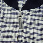 Vintage 90s Yves Saint Laurent pour homme Checked Bomber Jacket YSL Logo Embroidery Size 100 L