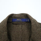 Polo Ralph Lauren Tweed 3-Button Tailored Jacket Blazer, Size L, Brown