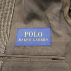 Polo Ralph Lauren Tweed 3-Button Tailored Jacket Blazer, Size L, Brown