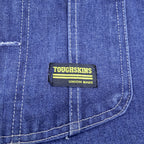 80年代 USA製 ヴィンテージ Sears TOUGHSKINS ダブルニー デニム オーバーオール L インディゴ エプロン ユーティリティポケット Union Made