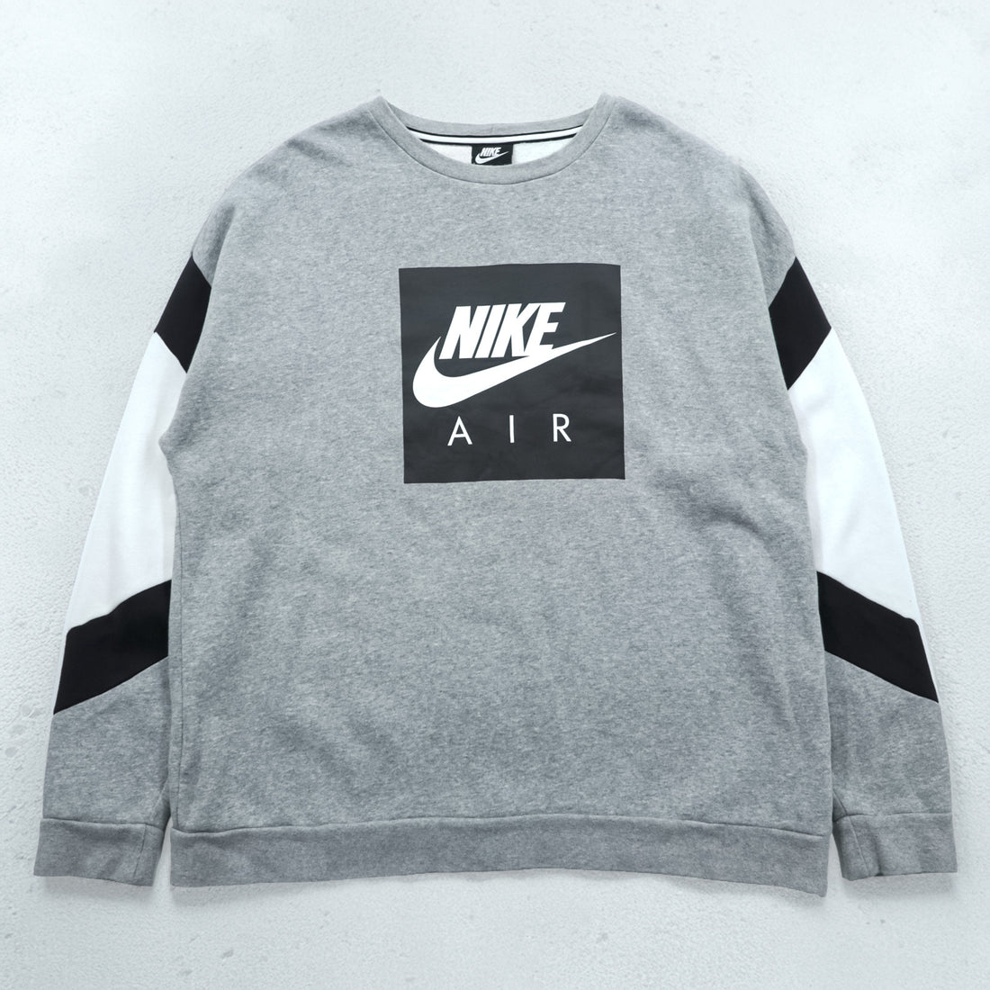 NIKE ボックスロゴ スウェット トレーナー XL グレー サイドジップ スリット CD9220-063