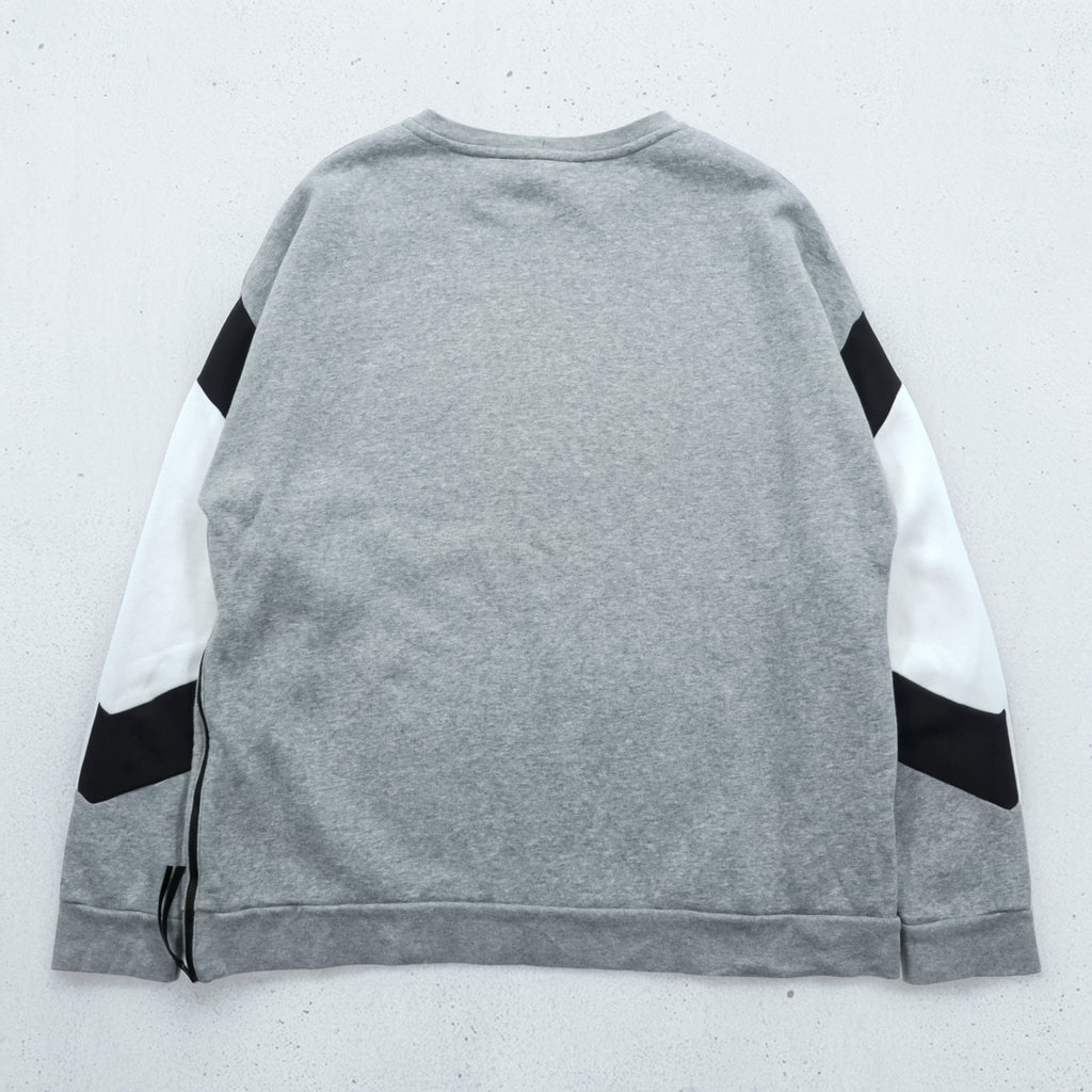 NIKE ボックスロゴ スウェット トレーナー XL グレー サイドジップ スリット CD9220-063