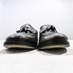Vintage Italian Bologna Construction Tassel Loafers Dark Brown Leather Shoes Size 44 Made in Italy Dress