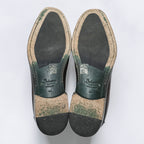 Vintage Italian Bologna Construction Tassel Loafers Dark Brown Leather Shoes Size 44 Made in Italy Dress