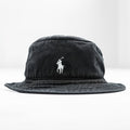 Polo Ralph Lauren 90s Bucket Hat, Black, Small Pony Embroidery