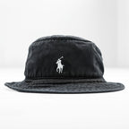 Polo Ralph Lauren 90s Bucket Hat, Black, Small Pony Embroidery