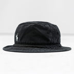Polo Ralph Lauren 90s Bucket Hat, Black, Small Pony Embroidery