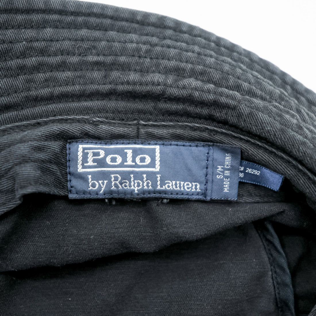 Polo Ralph Lauren 90s Bucket Hat, Black, Small Pony Embroidery
