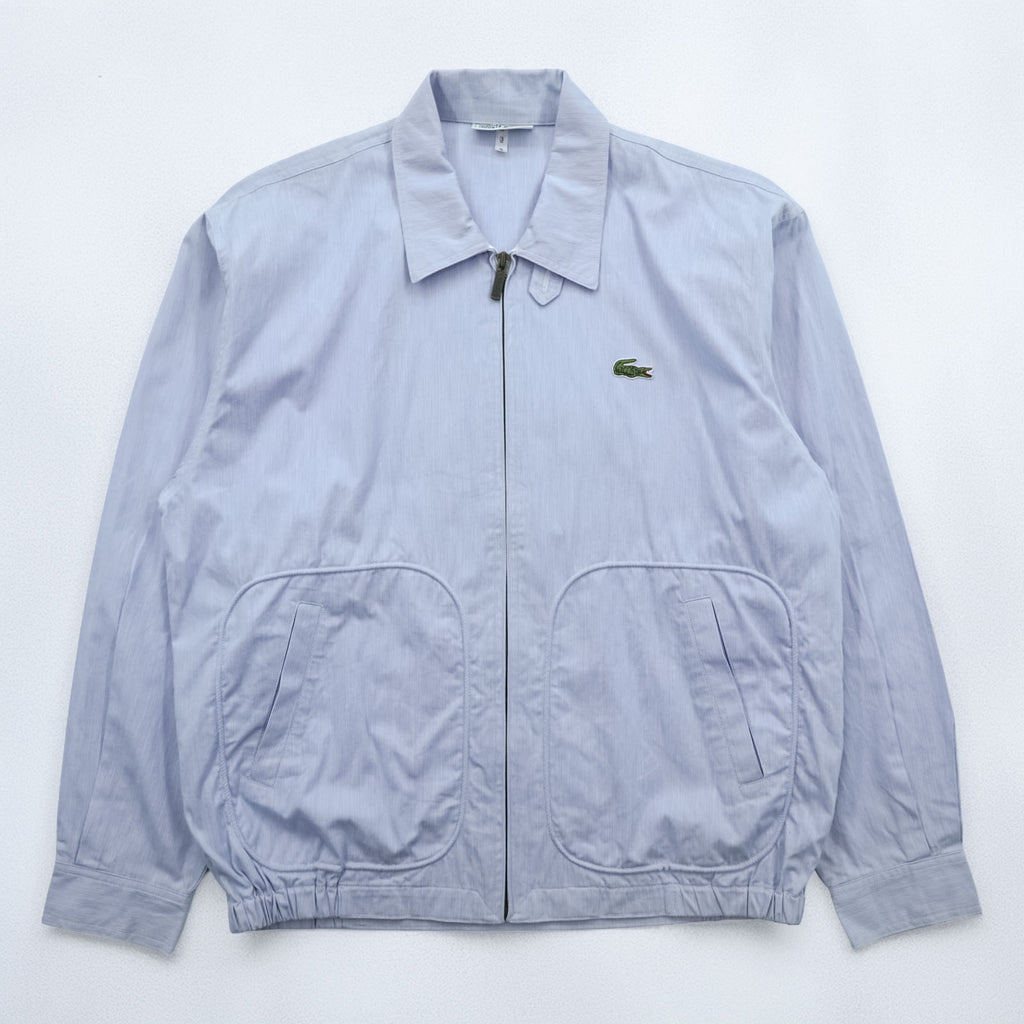 CHEMISE LACOSTE 90年代 日本製 スウィングトップ ハリントンジャケット M ブルー チンストラップ コットン