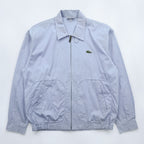 CHEMISE LACOSTE 90年代 日本製 スウィングトップ ハリントンジャケット M ブルー チンストラップ コットン