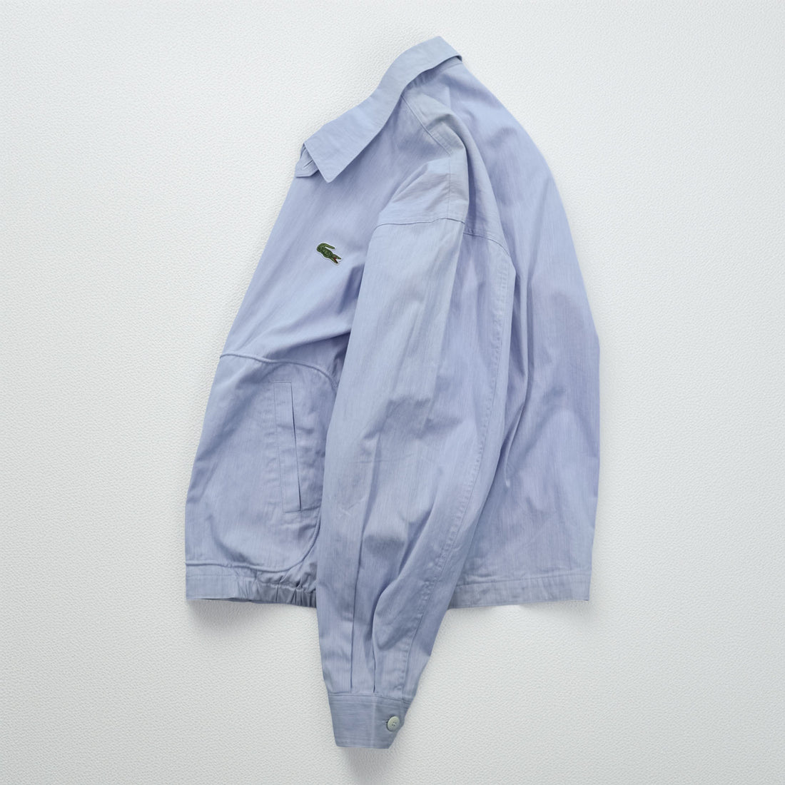 CHEMISE LACOSTE 90年代 日本製 スウィングトップ ハリントンジャケット M ブルー チンストラップ コットン