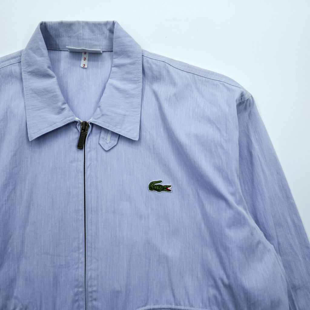 CHEMISE LACOSTE 90年代 日本製 スウィングトップ ハリントンジャケット M ブルー チンストラップ コットン