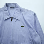 CHEMISE LACOSTE 90年代 日本製 スウィングトップ ハリントンジャケット M ブルー チンストラップ コットン