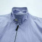 CHEMISE LACOSTE 90年代 日本製 スウィングトップ ハリントンジャケット M ブルー チンストラップ コットン