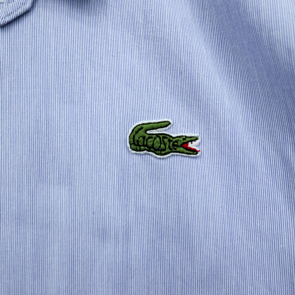 CHEMISE LACOSTE 90年代 日本製 スウィングトップ ハリントンジャケット M ブルー チンストラップ コットン