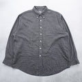 Brooks Brothers button-down shirt, size XL, checked, gray, black.