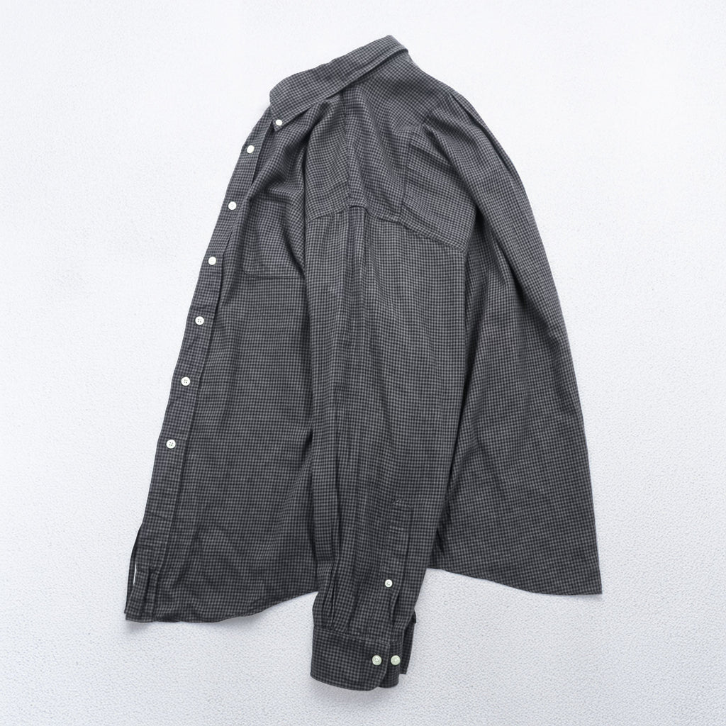 Brooks Brothers button-down shirt, size XL, checked, gray, black.