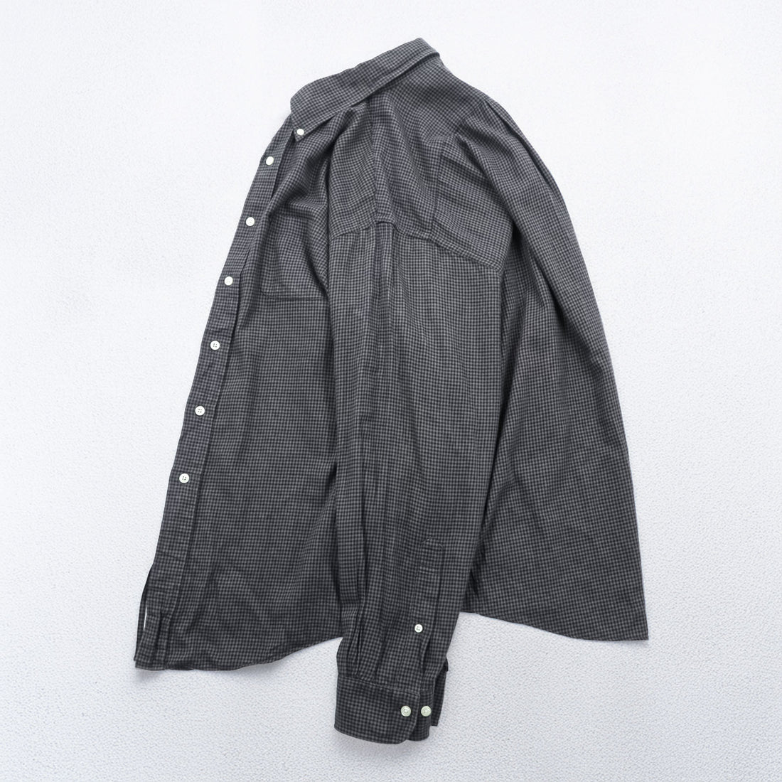Brooks Brothers button-down shirt, size XL, checked, gray, black.