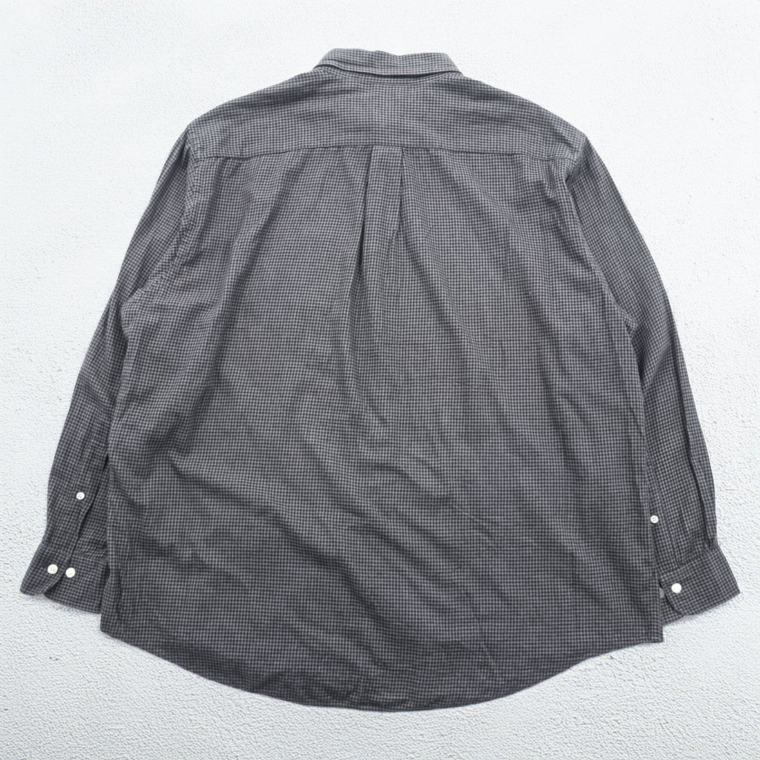 Brooks Brothers button-down shirt, size XL, checked, gray, black.