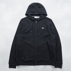 LACOSTE Zip Up Hoodie XL and up, with a single logo, black, SPORT