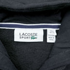 LACOSTE Zip Up Hoodie XL and up, with a single logo, black, SPORT