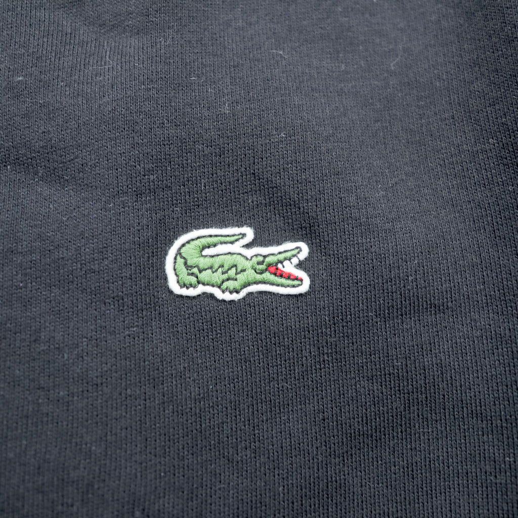 LACOSTE Zip Up Hoodie XL and up, with a single logo, black, SPORT