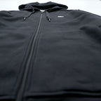LACOSTE Zip Up Hoodie XL and up, with a single logo, black, SPORT