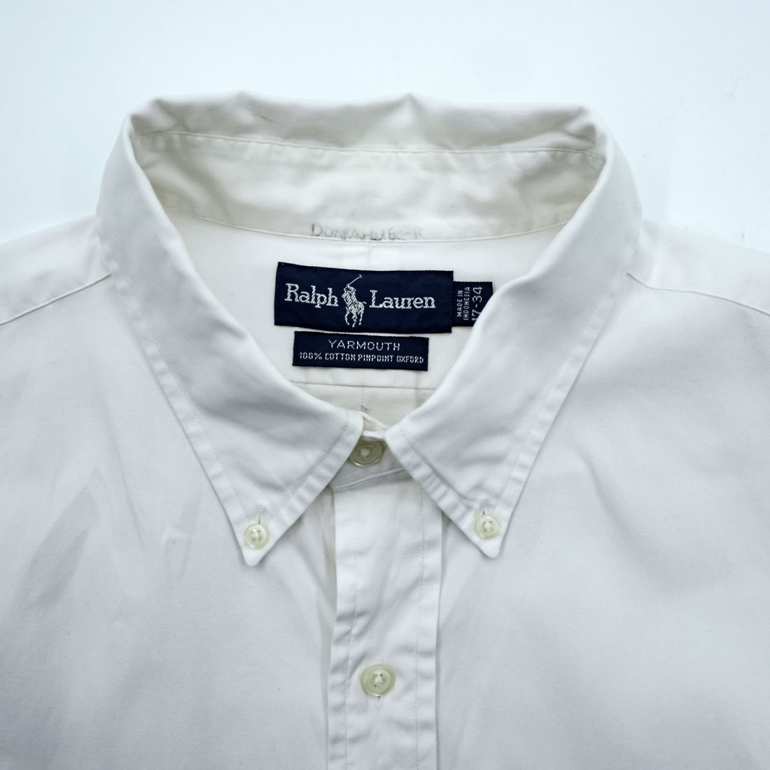 Ralph Lauren 90年代 オックスフォード ボタンダウンシャツ XL ホワイト YARMOUTH スモールポニー 刺繍 ロゴ