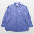 L.L.Bean Chamois Shirt Flannel Shirt XL Blue MT03