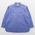 L.L.Bean Chamois Shirt Flannel Shirt XL Blue MT03