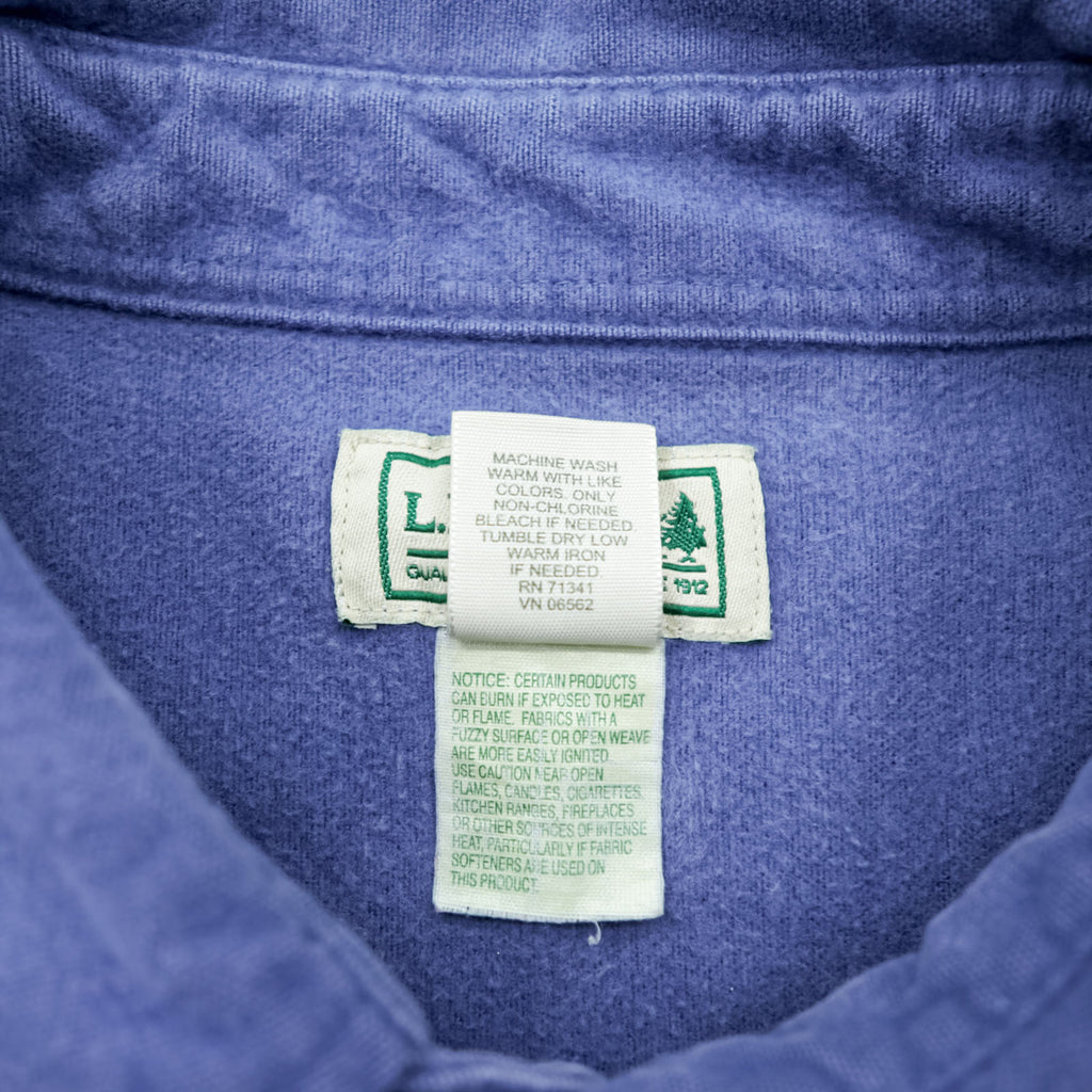 L.L.Bean Chamois Shirt Flannel Shirt XL Blue MT03