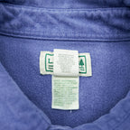 L.L.Bean Chamois Shirt Flannel Shirt XL Blue MT03