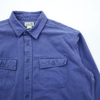 L.L.Bean Chamois Shirt Flannel Shirt XL Blue MT03