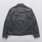 Levi Strauss 2nd Trucker Jacket Denim Jacket G-Jean M 2-Tuck Pleated Black Relaxed Type 2 A7632-0002