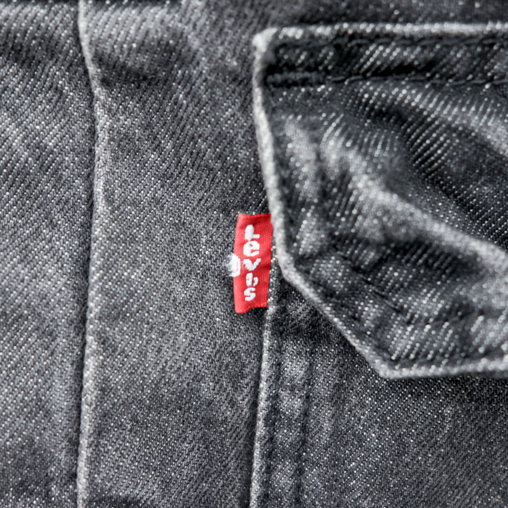 Levi Strauss 2nd Trucker Jacket Denim Jacket G-Jean M 2-Tuck Pleated Black Relaxed Type 2 A7632-0002