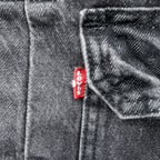Levi Strauss 2nd Trucker Jacket Denim Jacket G-Jean M 2-Tuck Pleated Black Relaxed Type 2 A7632-0002