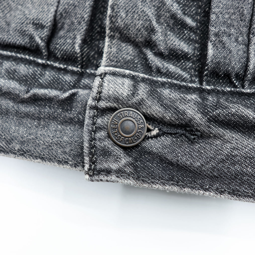 Levi Strauss 2nd Trucker Jacket Denim Jacket G-Jean M 2-Tuck Pleated Black Relaxed Type 2 A7632-0002