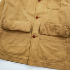L.L.Bean 90年代 ダック フィールドコート ハンティングジャケット L ベージュ 襟コーデュロイ 裏地チェック JV69