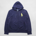Polo Ralph Lauren 90s Big Pony Embroidery Zip Up Hoodie, Size L, Navy