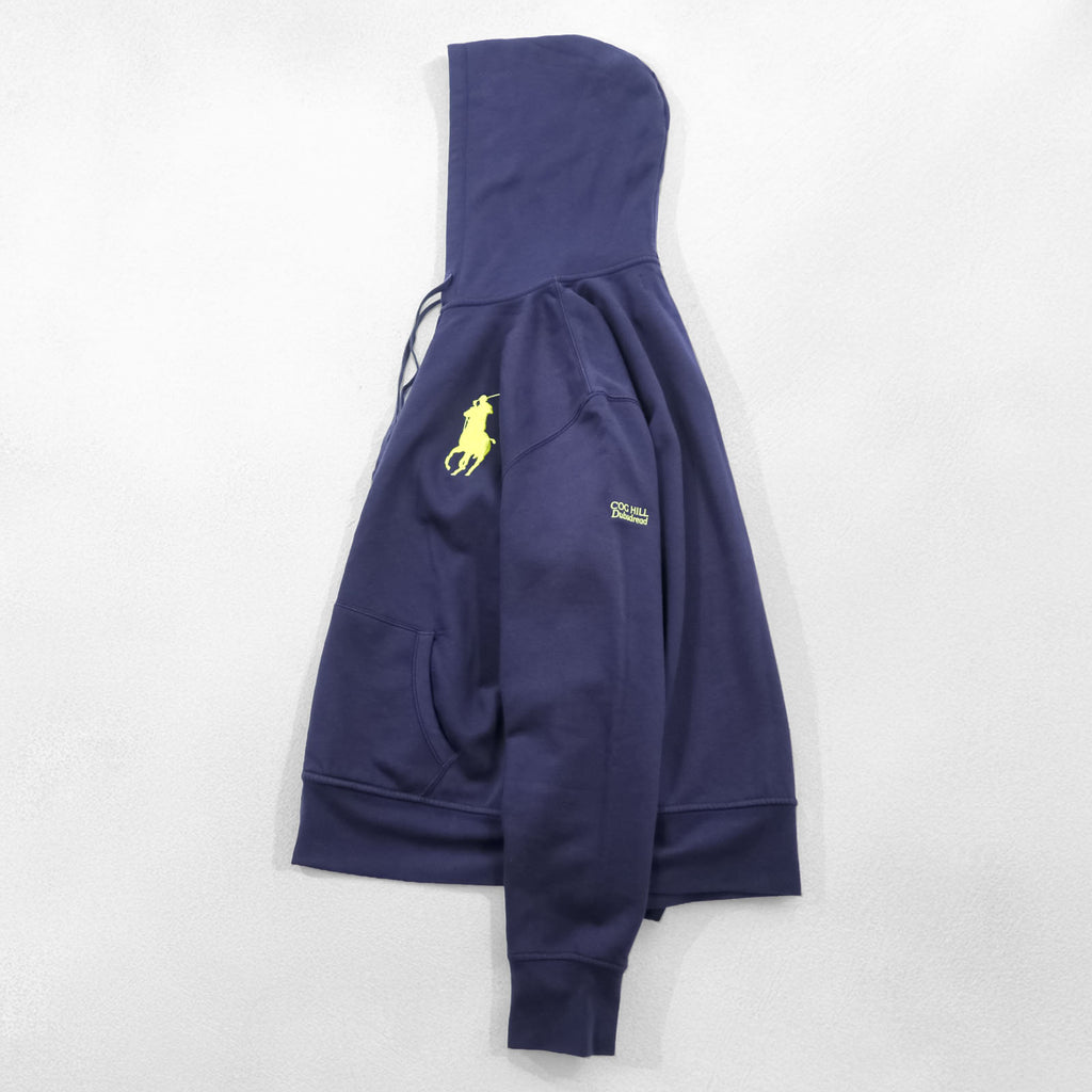 Polo Ralph Lauren 90s Big Pony Embroidery Zip Up Hoodie, Size L, Navy